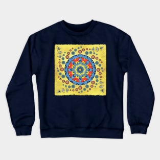 Fiesta Flower Birds Mandala Crewneck Sweatshirt